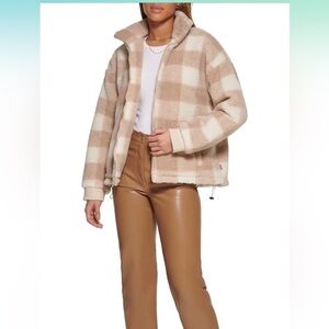 Levi's Women's Zip Up Sherpa Teddy Jacket - Large